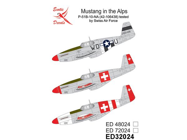 Mustang in the Alps - P-51B-10-NA (42-106438) tested by Swiss Air Force