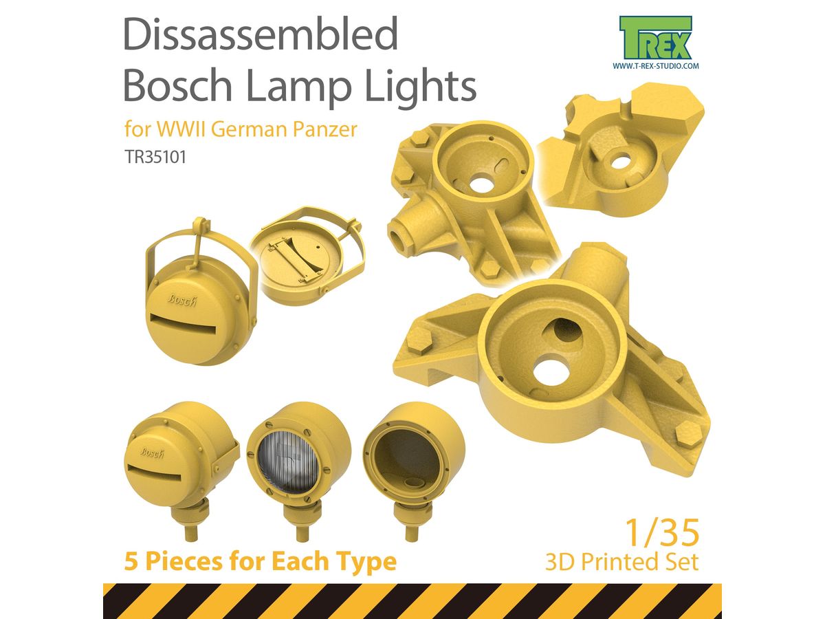 WW.II German tank Bosch Lamp Light Set Maintenance Disassembly Specification