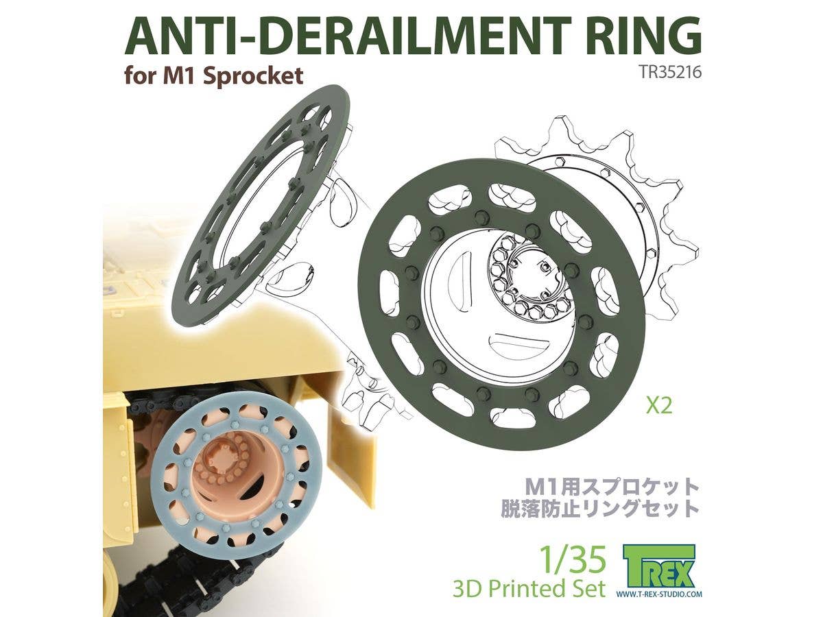 Track Lock Rings for the Modern U.S. M1 Abrams Main Battle Tank (2-Pack)