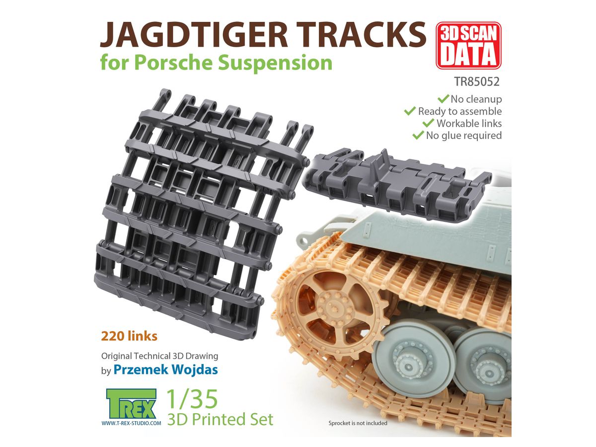 WW.II German Jagdtiger Tarcks for Porsche Suspension