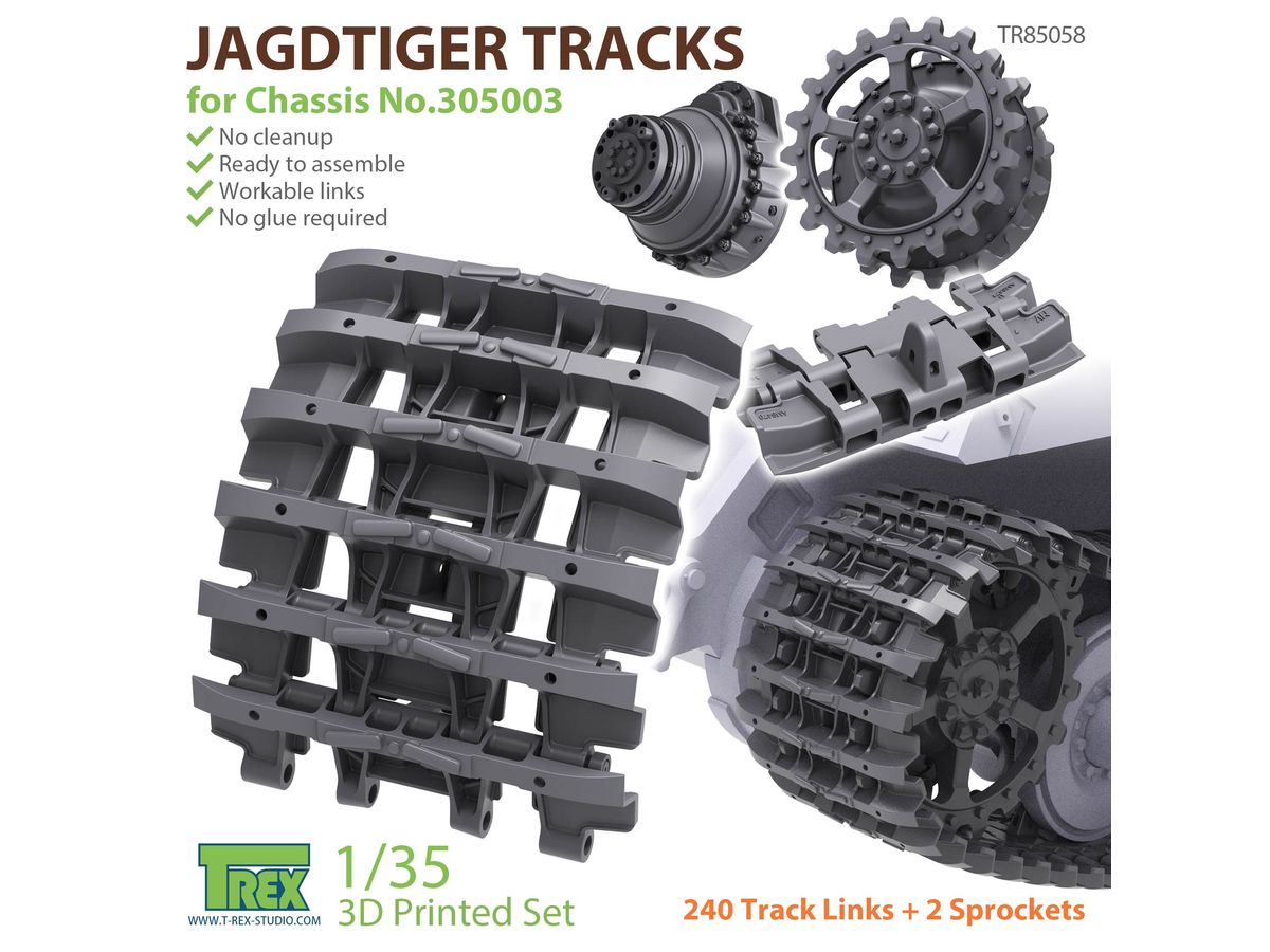 WW.II German Jagdtiger Chassis No.305003 Tracks with Starting Wheels