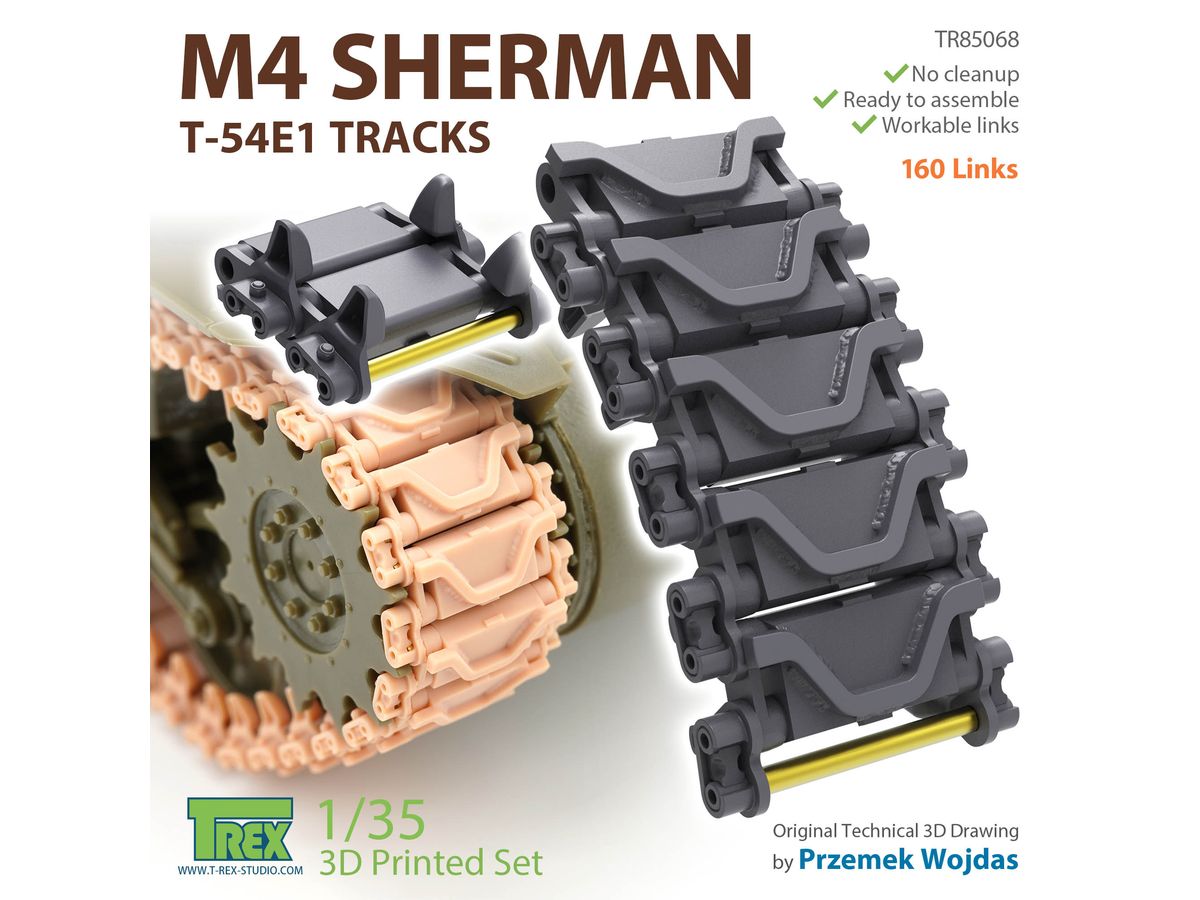 WWII U.S. M4 Sherman Medium Tank T54E1 type Track