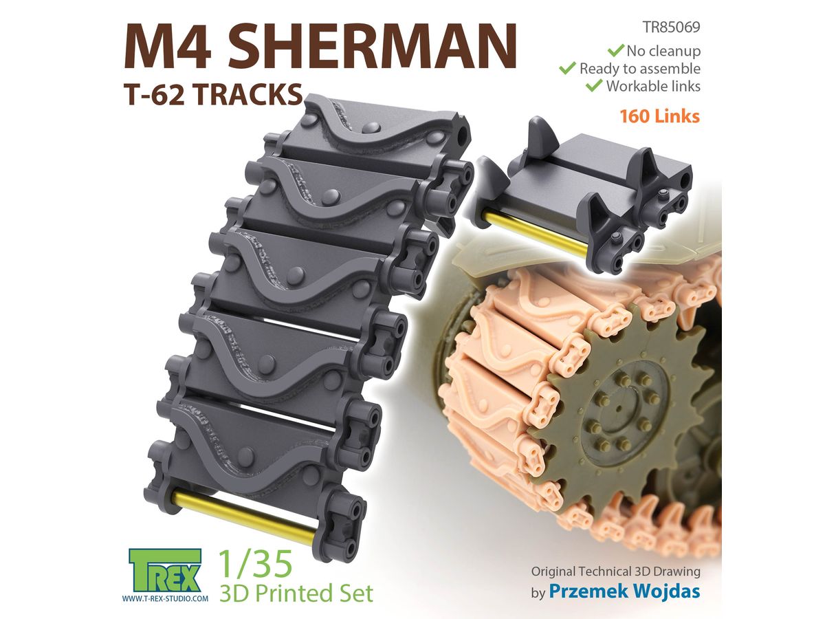 WWII U.S. M4 Sherman Medium Tank T62 type Track