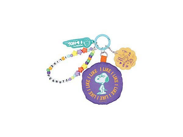 Snoopy: Jingling Cushion Keyring I like... Purple