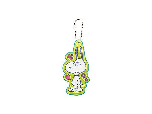 Snoopy: Matte Reflector Keychain I like... Yellow