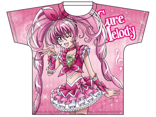 All Pretty Cure Full Color Print T-shirt : Suite Pretty Cure Cure Melody M Size