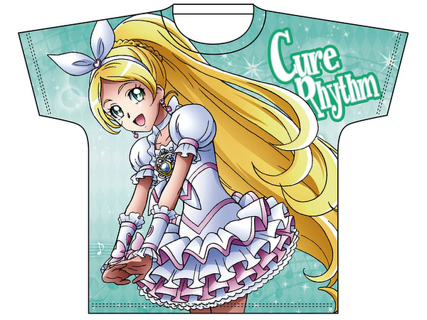 All Pretty Cure Full Color Print T-shirt : Suite Pretty Cure Cure Rhythm XL Size