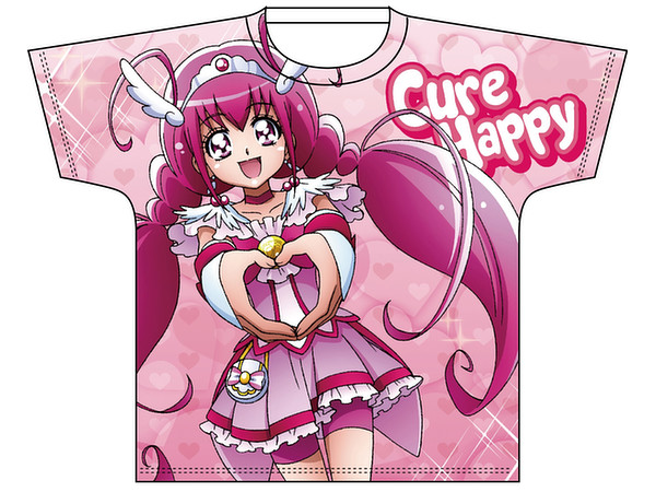All Pretty Cure Full Color Print T-shirt : Smile Pretty Cure Cure Happy XL Size