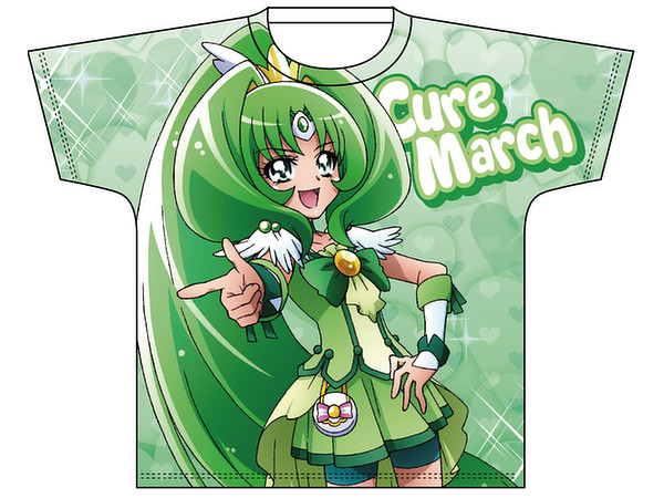 All Pretty Cure Full Color Print T-shirt : Smile Pretty Cure Cure March XL Size