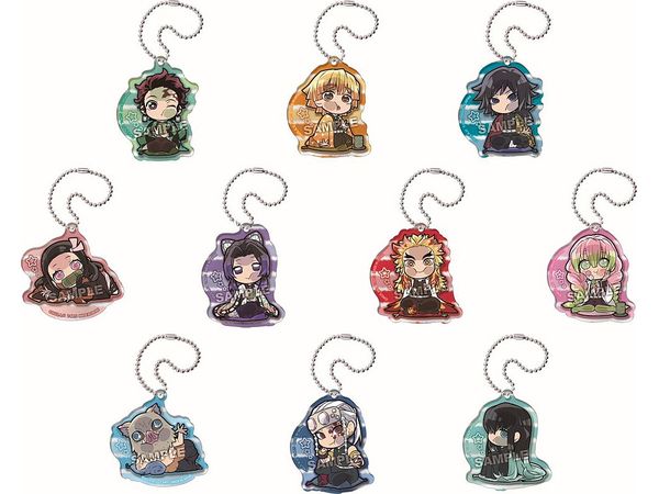 Demon Slayer: Kimetsu no Yaiba: Pita! Deformed Take A Breather Acrylic Keychain: 1Box (10pcs)