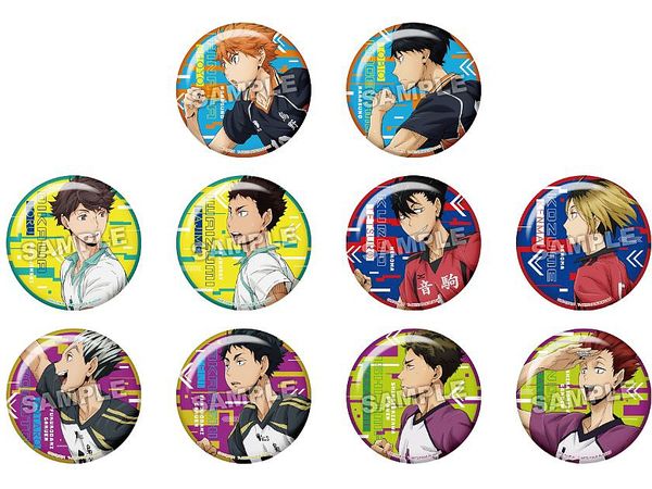 Haikyu!!: Color palette Dash Trading Can Badge 1Box 10pcs