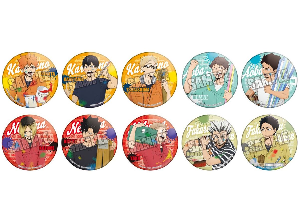 Haikyu!!: Color palette Paint Suit Can Badge 1Box 10pcs