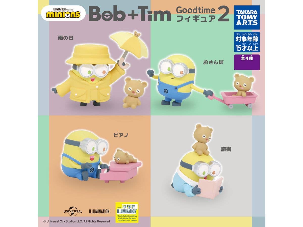 Minions Bob + Tim Goodtime Figure 2 1Box 6pcs