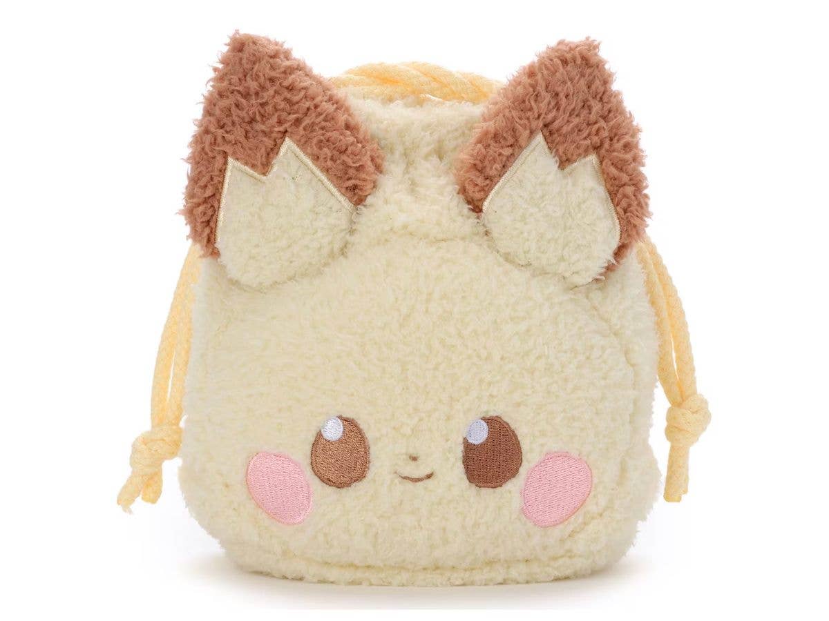 Pokepiece stuffed animal drawstring bag Pichu