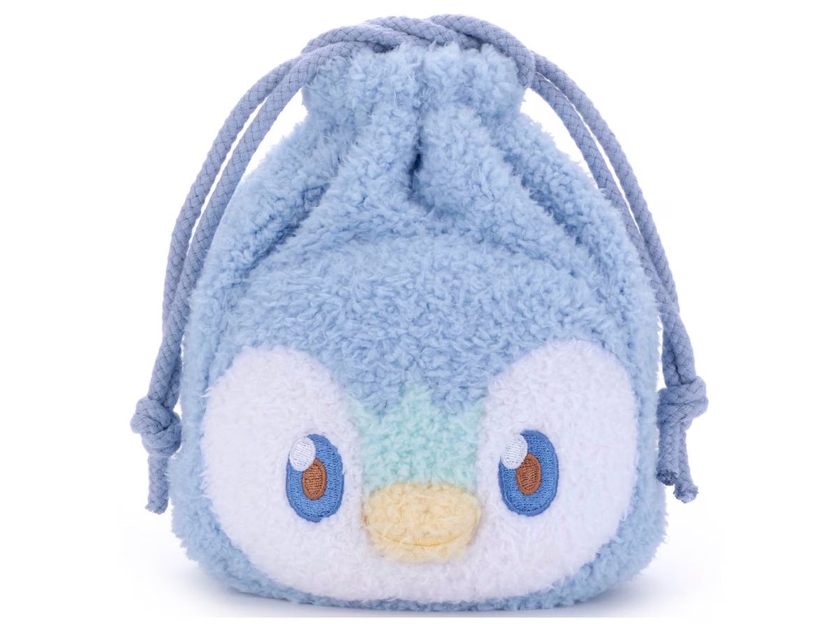 Pokepiece stuffed animal drawstring bag Piplup