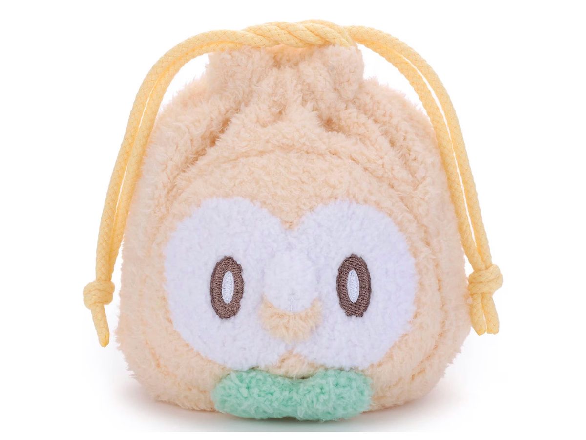 Pokepiece stuffed animal drawstring bag Rowlet