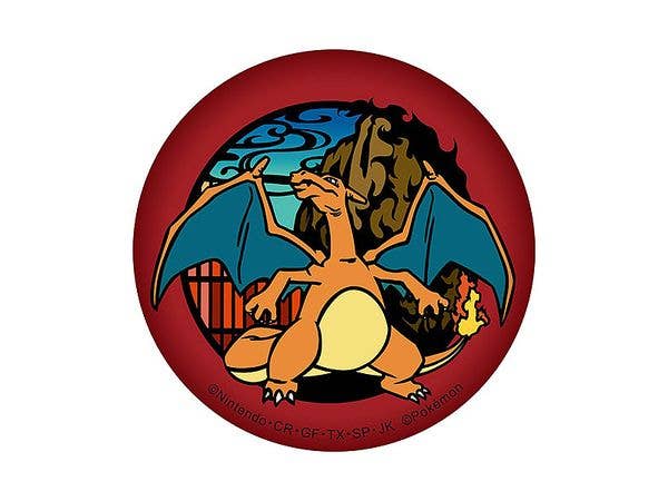 Pokemon Kirie Series Glitter Can Badge Charizard (Reissue)