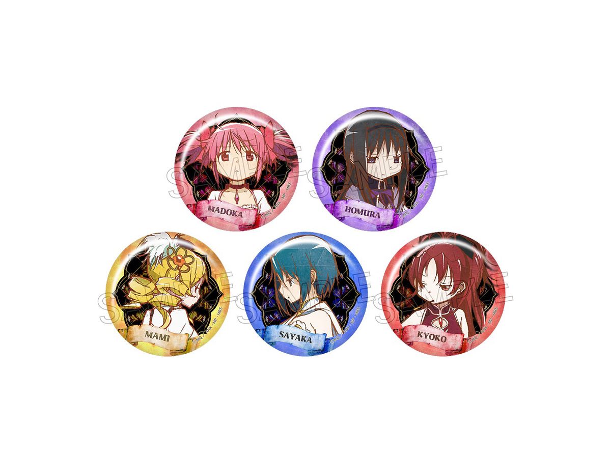 Puella Magi Madoka Magica: Vintage Series Can Badge 1Box 5Pcs