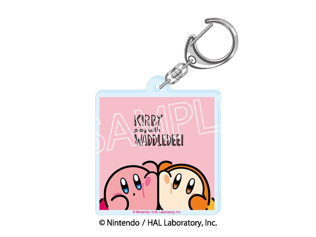 Kirby Play With Waddle Dee Plate Keychain A Main Visual