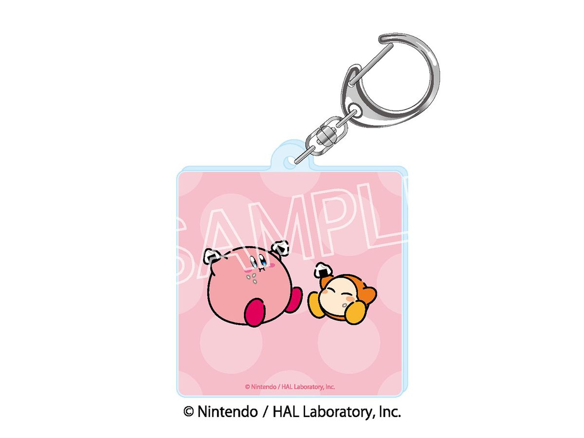 Kirby Play With Waddle Dee Plate Keychain E Itadakimasu! (Manpuku)