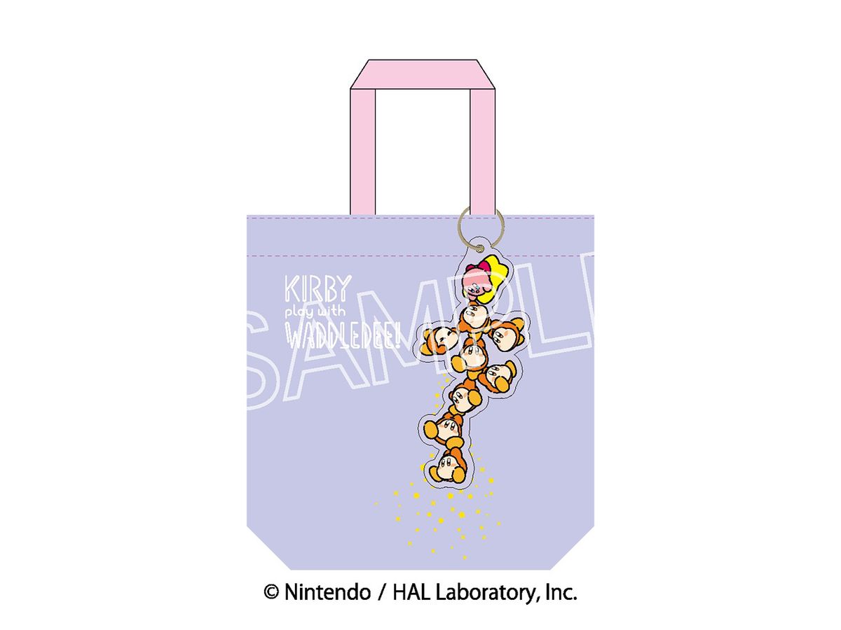 Kirby Play With Waddle Dee Patch Charm Tote A Purple