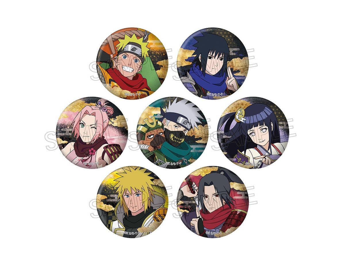 Naruto Shippuden: Ninja Warrior Can Badge, 1 Box, 7 Pieces