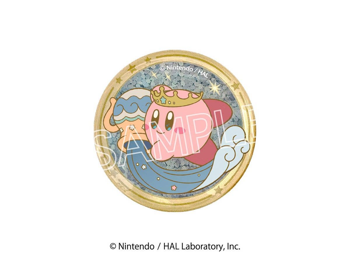 Kirby Of The Stars: Kirby Horoscope Collection Sparkly Glass Magnet K Aquarius