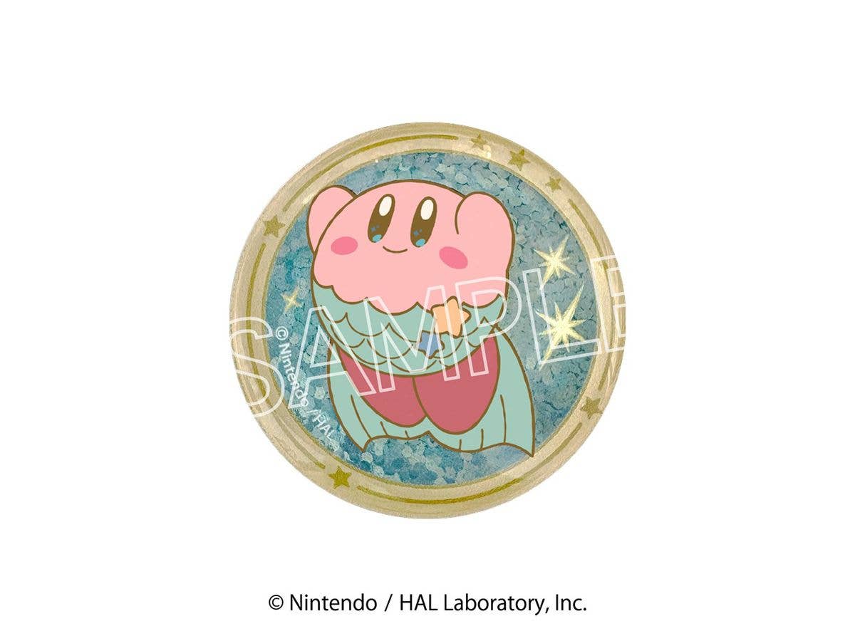 Kirby Of The Stars: Kirby Horoscope Collection Sparkly Glass Magnet Large Pisces