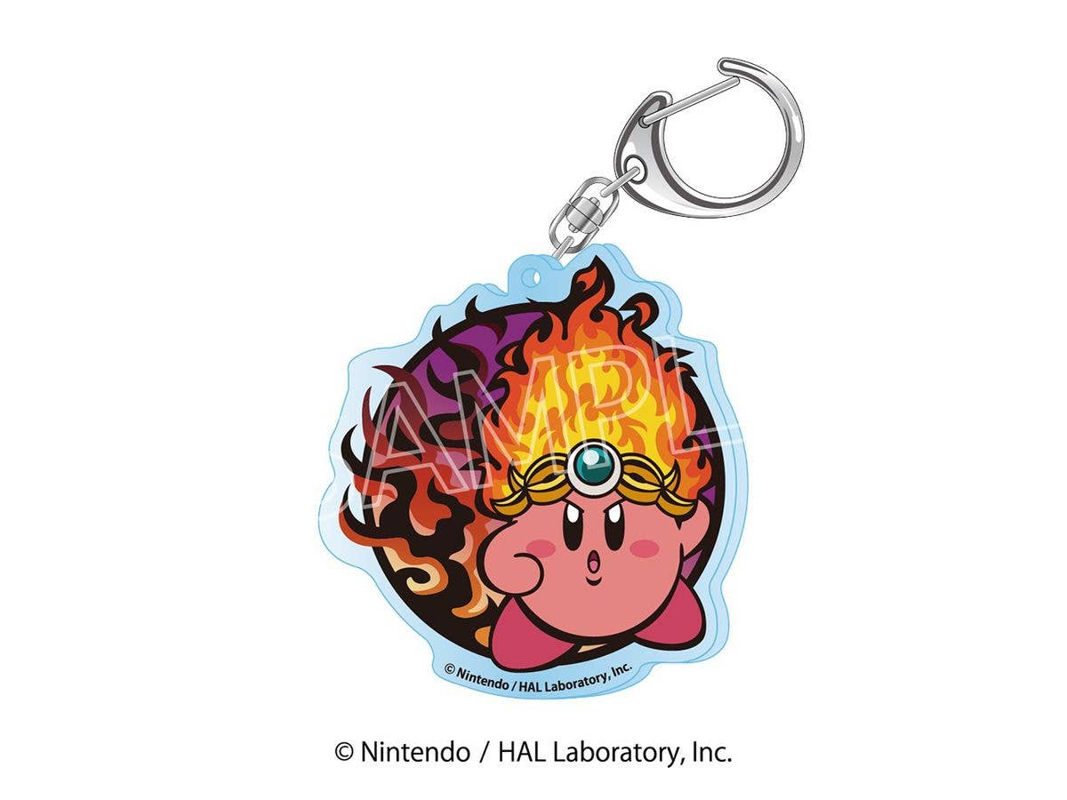 Kirby Of The Stars: Paper Cutout Series Acrylic Key Holder E-Fire