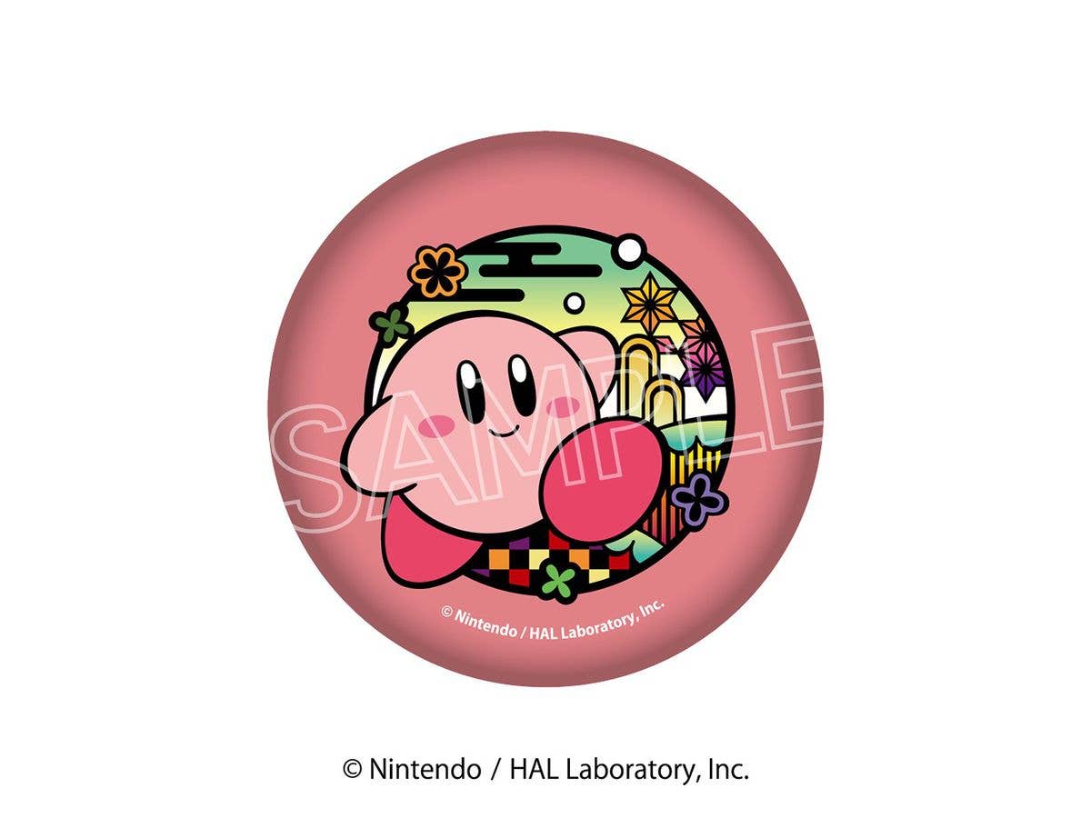 Kirby Of The Stars: Paper Cutout Series Washi-Style Can Badge A Walk