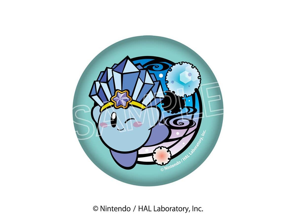Kirby Of The Stars: Paper Cutout Series Washi-Style Can Badge D Ice