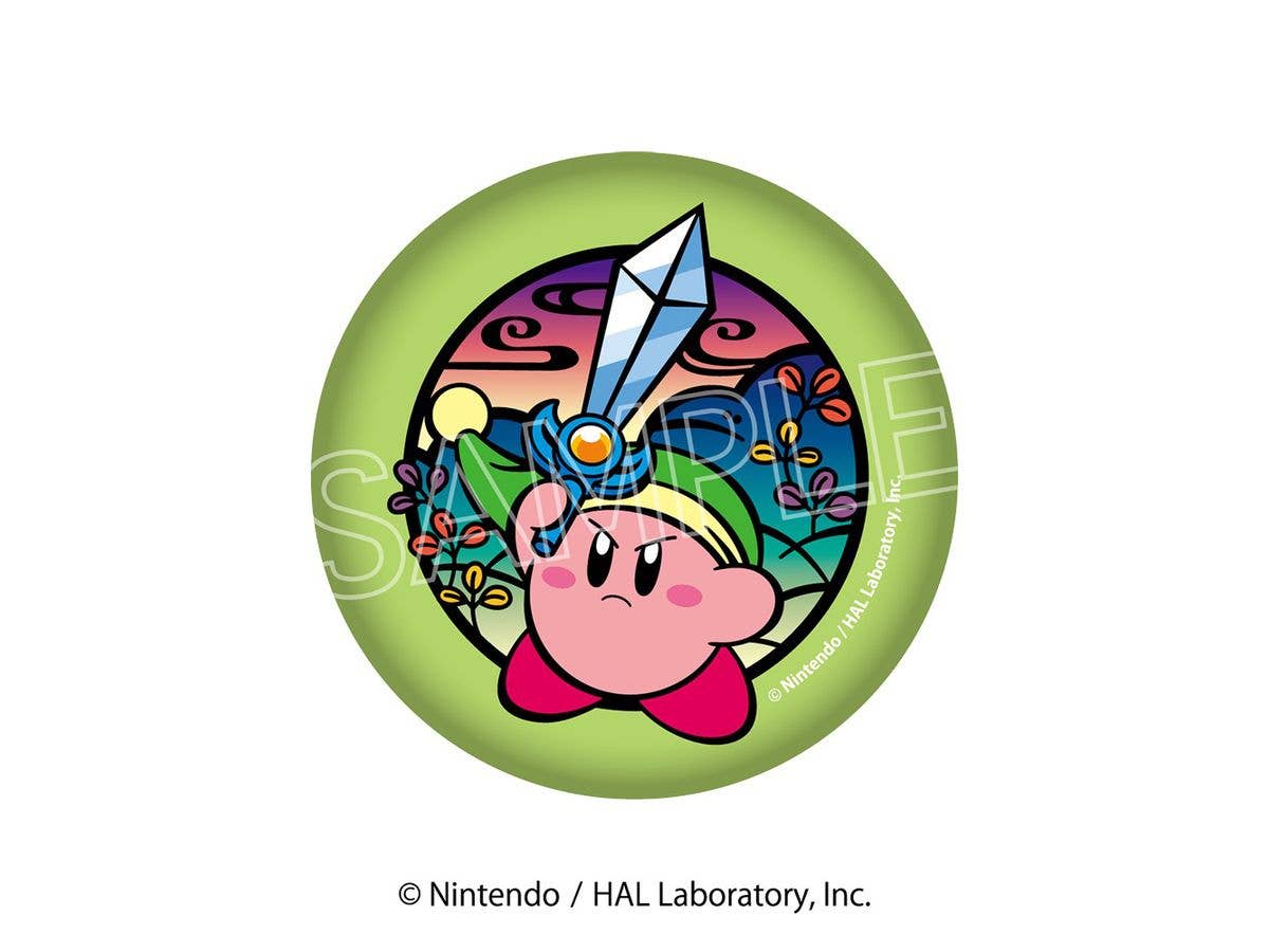 Kirby Of The Stars: Paper Cutout Series Washi-Style Can Badge G Sword