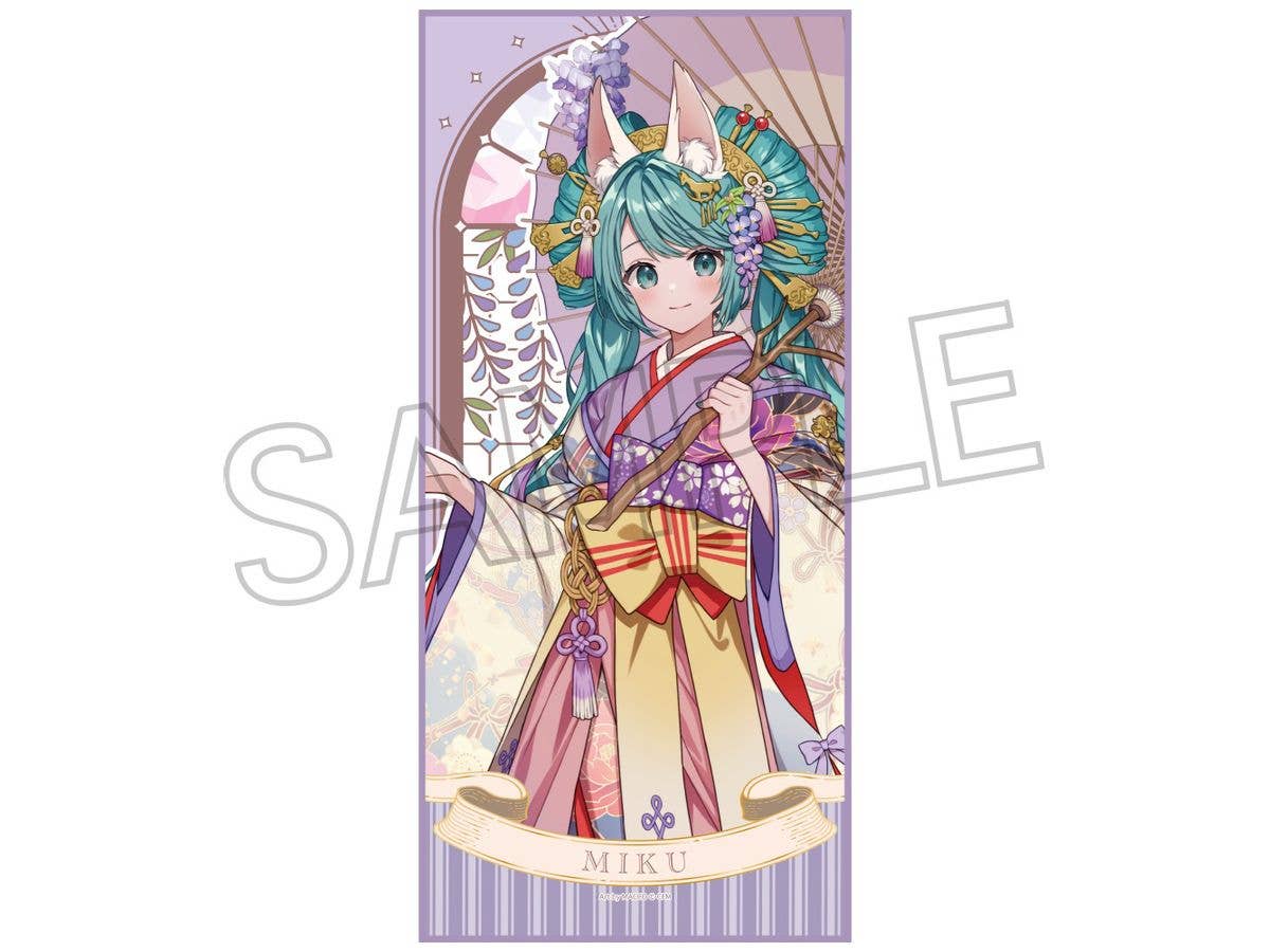 Hatsune Miku: Hyakki Yakou Reien Face Towel C White Fox