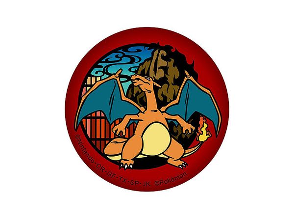 Pokemon Kirie Series Japanese Paper Can Badge Charizard (Reissue)