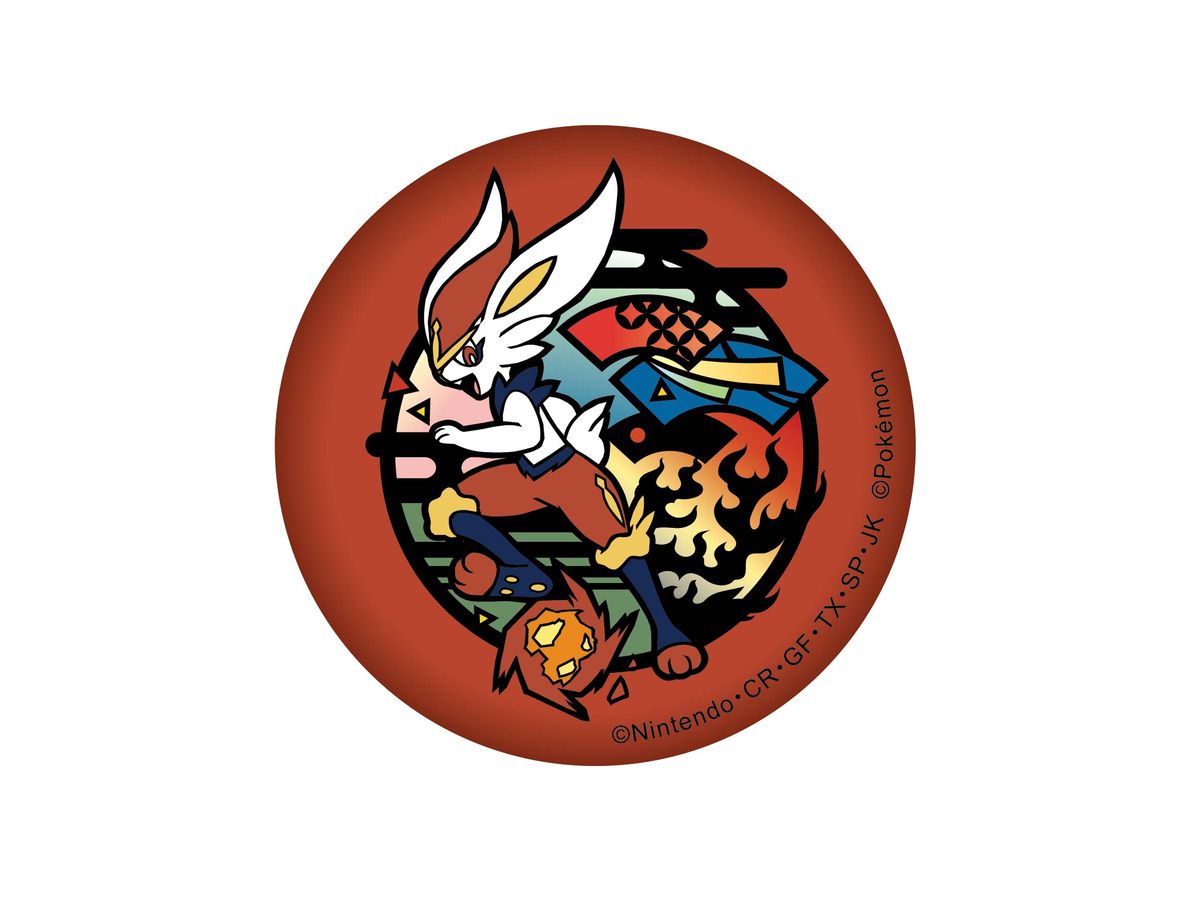 Pokemon: Kirie Series Washi Can Badge Cinderace