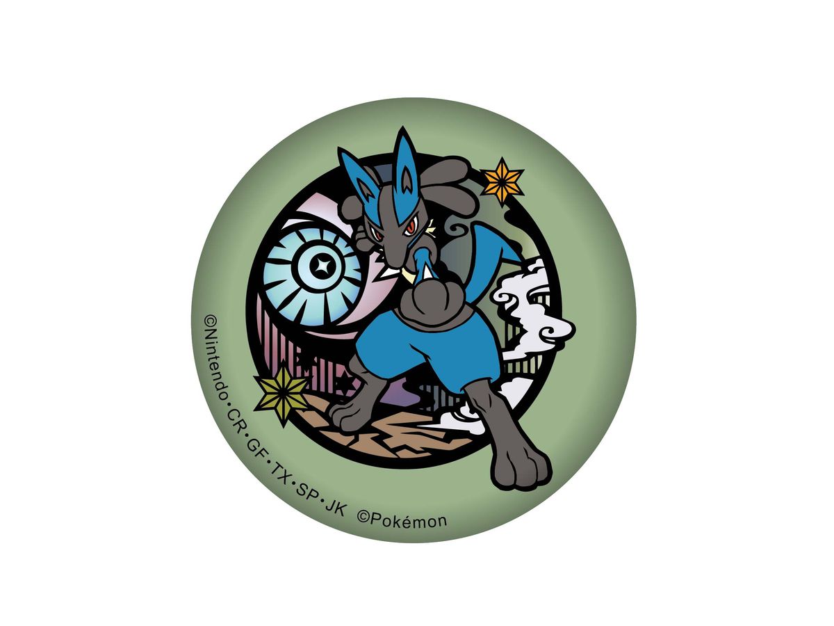 Pokemon: Kirie Series Washi Can Badge Lucario