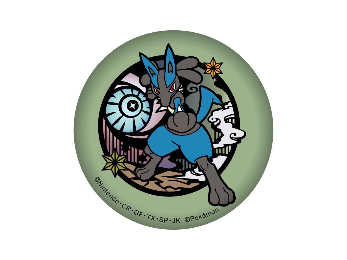 Pokemon: Kirie Series Glitter Can Badge Lucario (Reissue)