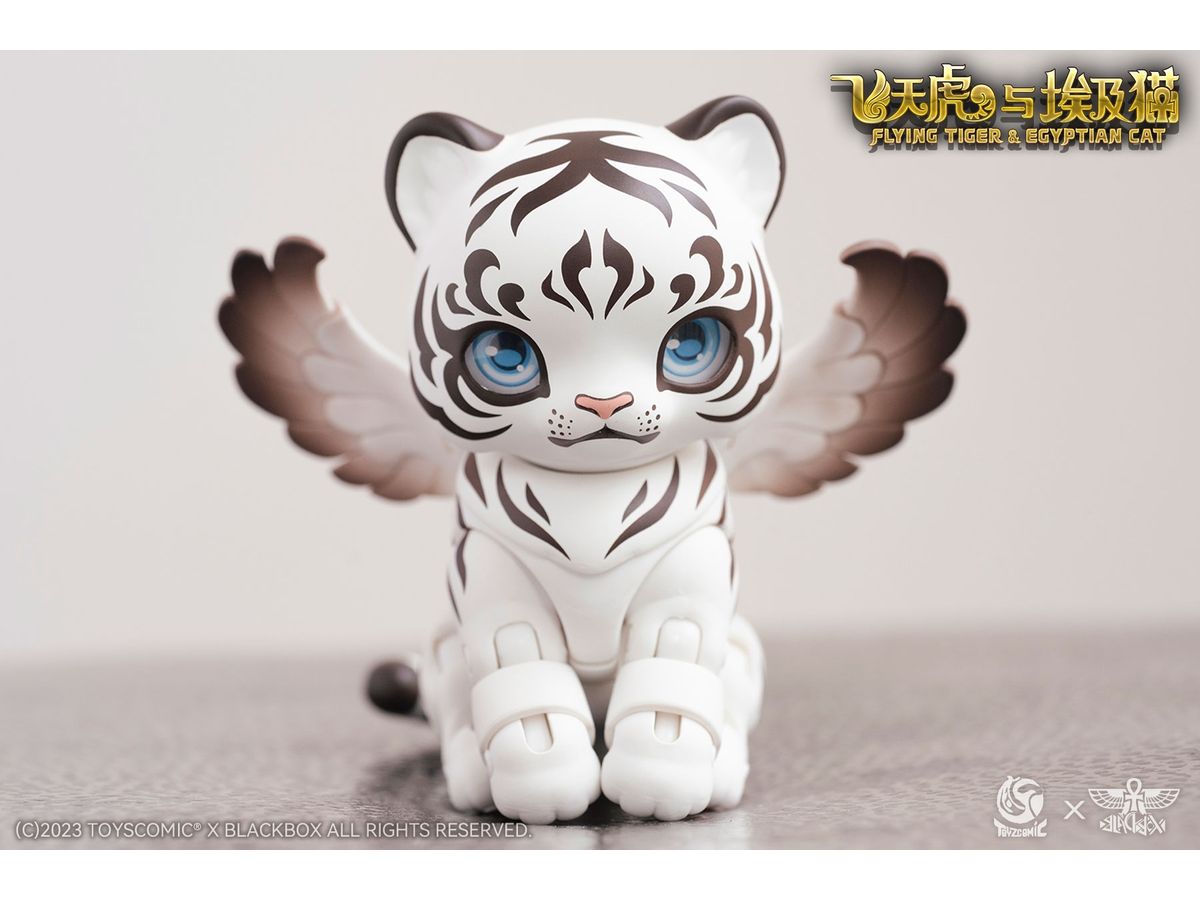 TOYSCOMIC x BLACKBOX - BLACKBOX Action Pet Series Vol.1 Flying Tiger & Egyptian Cat 10CM Collection Figure White Tiger