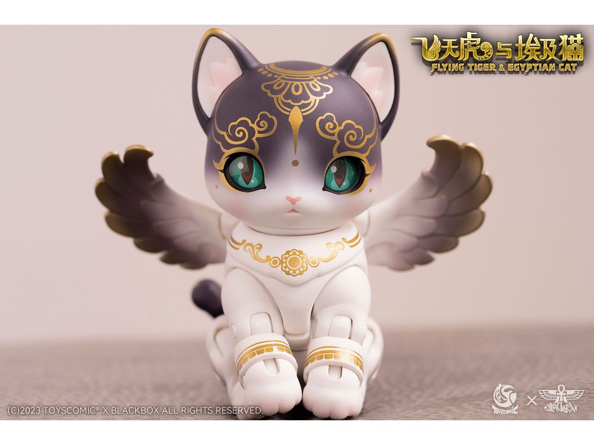 TOYSCOMIC x BLACKBOX - BLACKBOX Action Pet Series Vol.1 Flying Tiger & Egyptian Cat 10CM Collection Figure Heaven Cat