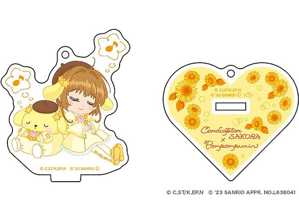 Cardcaptor Sakura x Sanrio Characters: Acrylic Stand Keychain Flower ver. Sakura x Pompompurin