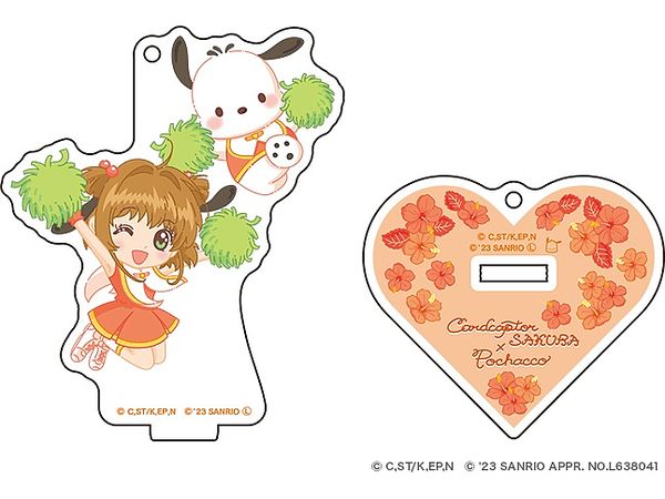 Cardcaptor Sakura x Sanrio Characters: Acrylic Stand Keychain Flower ver. Sakura x Pochacco