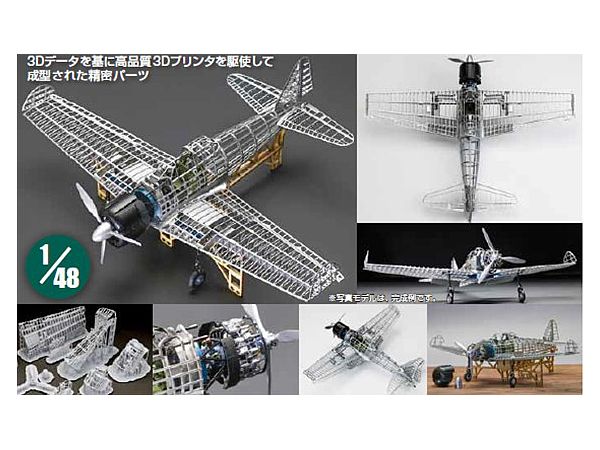 Zero Fighter Type 21 Skeleton Full Set Model