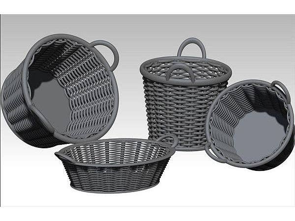 Wicker basket set