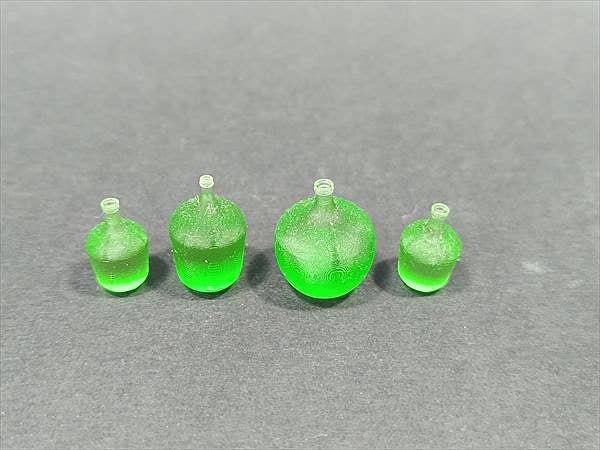 (75mm) General-purpose Green Glass Demijohn Set (4pcs)