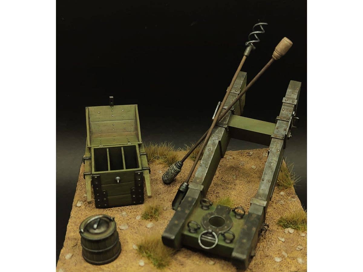 (54mm) 18-19th Century Napoleonic Wars Cannon Accessory Set