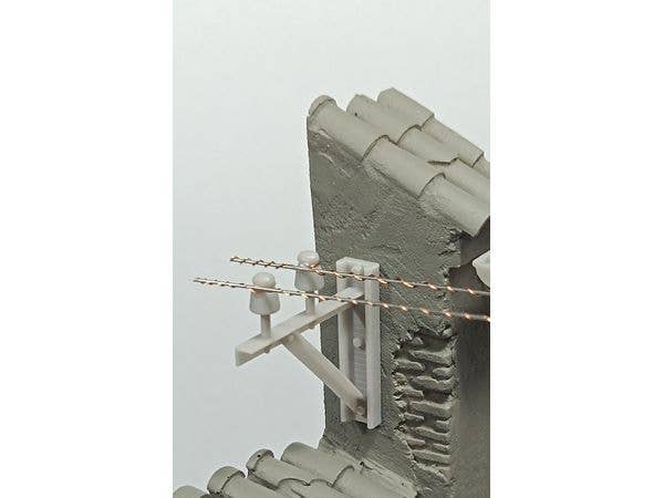 Regular Power Line Support Bracket w/Insulator (2pcs)