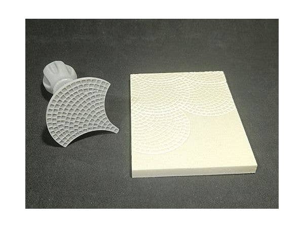 Regular Texture Stamp Fan-shaped Stone Pavement Peacock's Feather