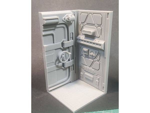 (75mm) Universal Figure Base SF Model #1 Inside an Airtight Door