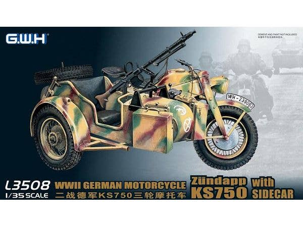 WWII German Motorcycle Zundapp KS750 with Sidecar