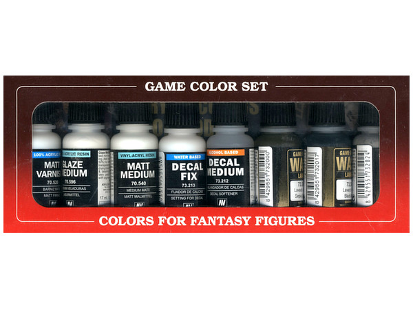 Vallejo Game Color Set 73999 Auxiliaries and washes (8)